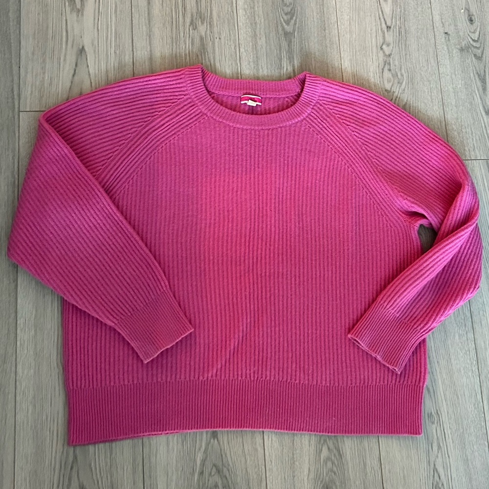 J. Crew Ribbed Cashmere Oversized Sweater